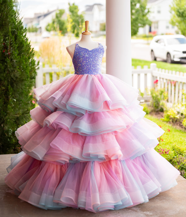 Traveling Rental Dress: The 'Cotton Candy Cloud' Dress: Size 10, fits 7-12
