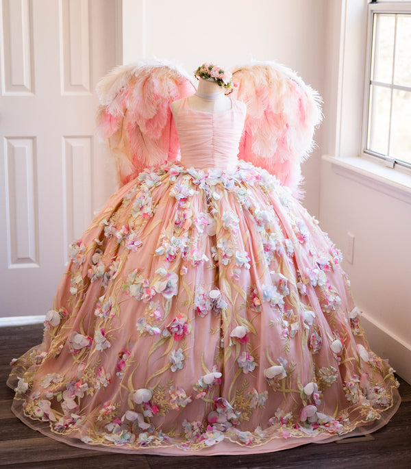 {Special Traveling Dress Project}: "Petals and Plumes" Gown: Size 8, fits 6-10