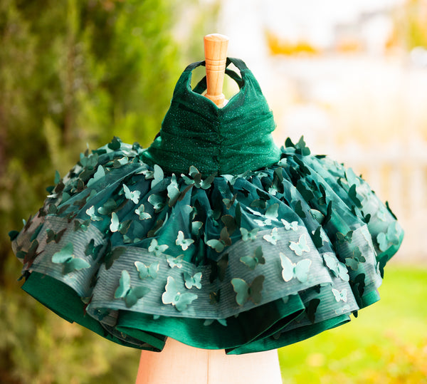 READY to SHIP: The 'Emersyn' Butterfly Shortie: Emerald Green and Gold