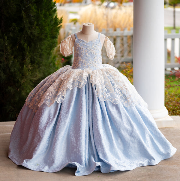 RETIRED RENTAL CLEARANCE SALE: The 'Mini Cinderella' Gown: Size 7, fits 5-9 +