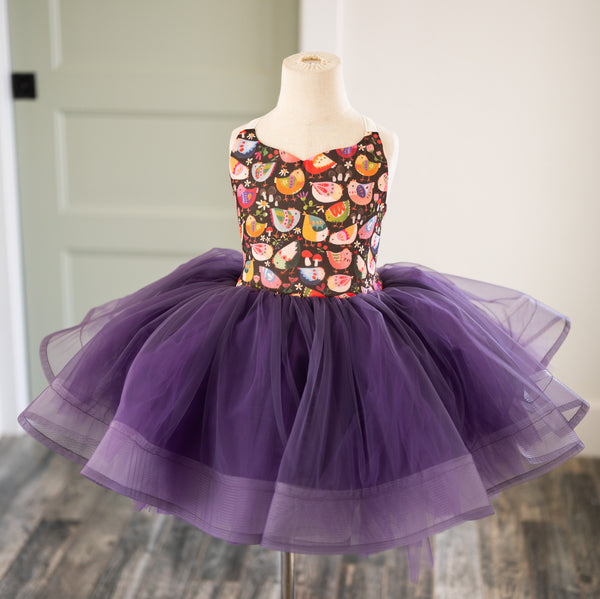 FINAL CLEARANCE: Purple Chicks: Size 6, fits 4-8