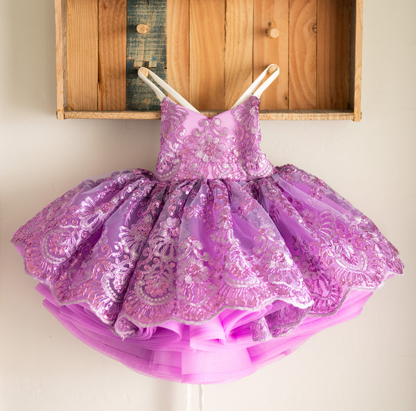 Traveling Rental Dress: The Itty Bitty Camelia Shortie Gown: Size "itty bitty": fits 3months-3T