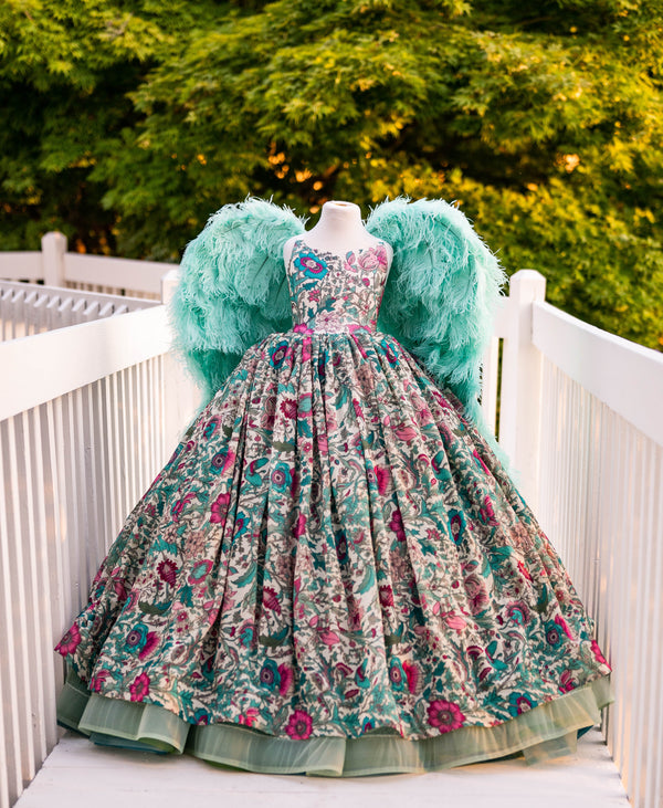 RETIRED RENTAL CLEARANCE SALE: "Mint to Be" Gown (Wings NOT included, Headband IS included)