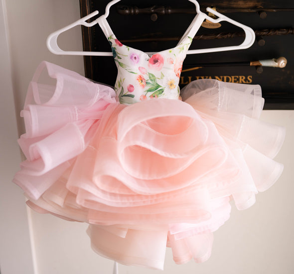 RESERVED for Little Dreamers INSIDERS: Traveling Rental Dress: "Daphne": Size "itty bitty", fits 3months-3T
