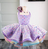 RESERVED for Little Dreamers INSIDERS: Traveling Rental Dress: "Lavender RAINBOW Polka Dot": REVERSIBLE: Size 6, fits 4-8