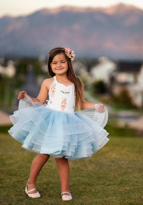 Pre-Order: The Blue Nutcracker Dress in Glitter