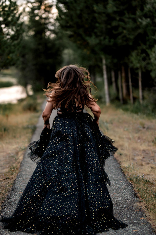 Traveling Rental Dress: The 'Stardust and Moonbeams' Gown: Size 16, fits youth 10-Adult XL