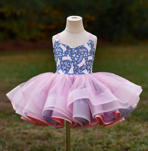 READY to SHIP: The 'Blue and Pink Easter Bunnies' Shortie