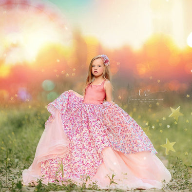SPRING CLEANING CLEARANCE!!!!!! Coral Rose: Size 10, fits 8-12: One of a kind!!! HEADBAND INCLUDED