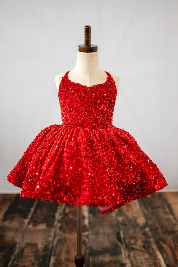 PRE-ORDER: "Glamorous Red" in Velvet Sequins