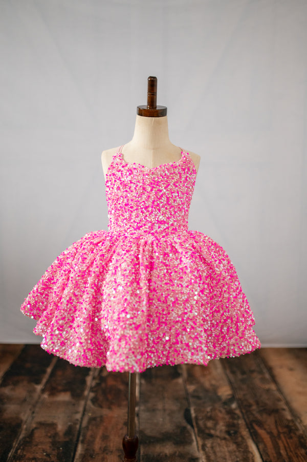PRE-ORDER: "Bubblegum” in Velvet Sequins