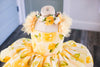 RESERVED for Little Dreamers INSIDERS: Traveling Rental Dress: "Lucy Lemon" Size 3/4, fits sizes 2-6