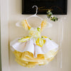 RESERVED for Little Dreamers INSIDERS: Traveling Rental Dress: "Lilly Lemon" Size "itty bitty", fits 3 months up to 3T