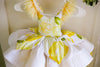 RESERVED for Little Dreamers INSIDERS: Traveling Rental Dress: "Lilly Lemon" Size "itty bitty", fits 3 months up to 3T