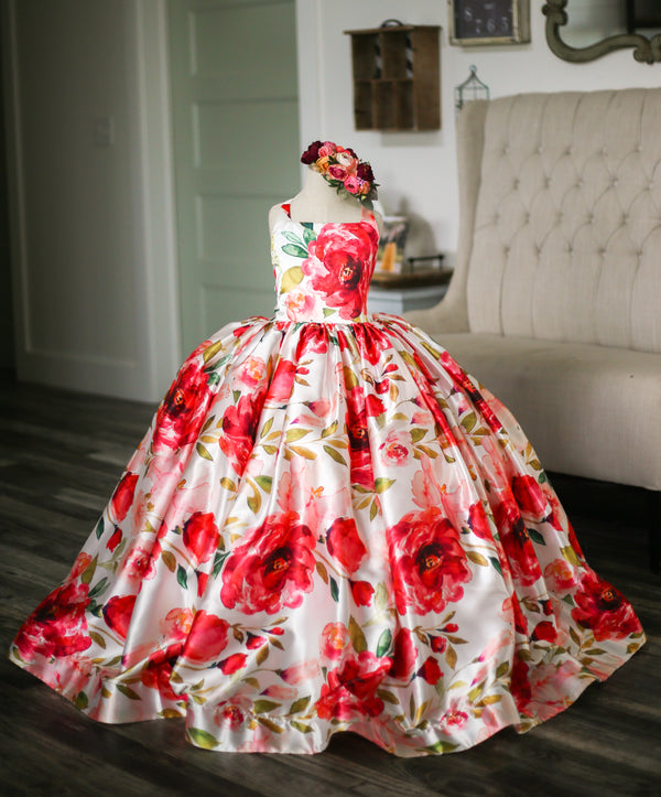 Traveling Rental Dress: The Pink Blooms Gown: Size 6, fits 4-8
