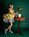 RESERVED for Little Dreamers INSIDERS: Traveling Rental Dress: "Lucy Lemon" Size 3/4, fits sizes 2-6