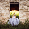 6th Annual Clearance Sale: RETIRED RENTAL: The Asher Gown in GREY WITH a Tutu SEWN IN: Size 12, fits 8-14 +