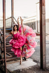 RESERVED for Little Dreamers INSIDERS: Traveling Rental Dress: The "Hot Pink Glam": Size 10, fits sizes 7-12