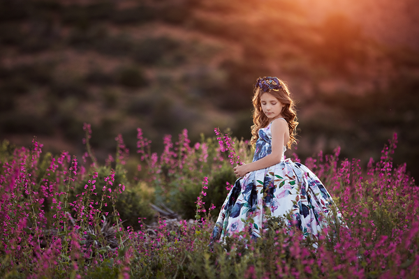 Traveling Rental Dress: The Midnight Blooms Gown: Size 6, fits 4-8