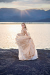 RESERVED for Little Dreamers INSIDERS: Traveling Rental Dress: The Cosette Gown in Gold: Size 16, fits youth 10-Adult M