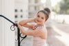 6th Annual Clearance Sale: RETIRED RENTAL: The "Josephine" Gown in Sparkle Rose: Size 12 MIDI LENGTH, fits sizes 8-petite 14