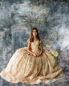 RESERVED for Little Dreamers INSIDERS: Traveling Rental Dress: The Cosette Gown in Gold: Size 16, fits youth 10-Adult M