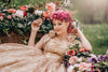 RESERVED for Little Dreamers INSIDERS: Traveling Rental Dress: The Cosette Gown in Gold: Size 16, fits youth 10-Adult M