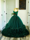 RESERVED for Little Dreamers INSIDERS: Traveling Rental Dress: The "Kearney" Gown in Emerald: Size 12, fits sizes 8-petite 16