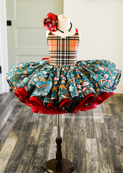 RESERVED for Little Dreamers INSIDERS: Traveling Rental Dress: The "Gingy in Fall Plaid": Size 6, fits sizes 4-8