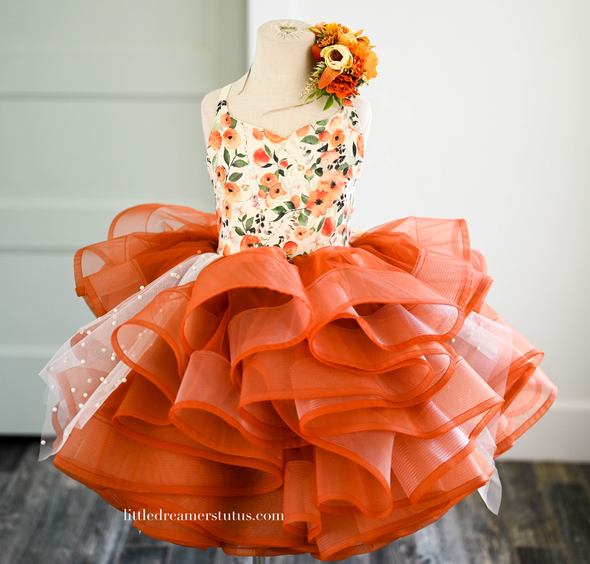 6th Annual Clearance Sale: RETIRED RENTAL: The "Pumpkin Spice": Size 6, fits sizes 4-8