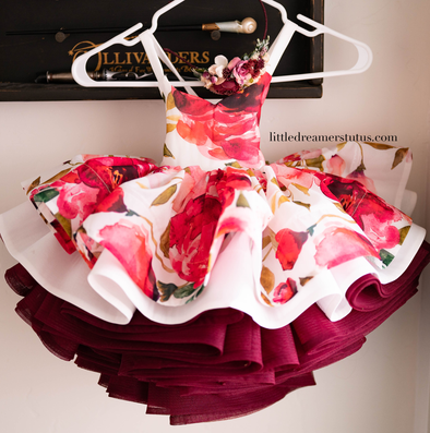 RESERVED for Little Dreamers INSIDERS: Traveling Rental Dress: "Pink Blossom": Size "itty bitty", fits 3months-3T