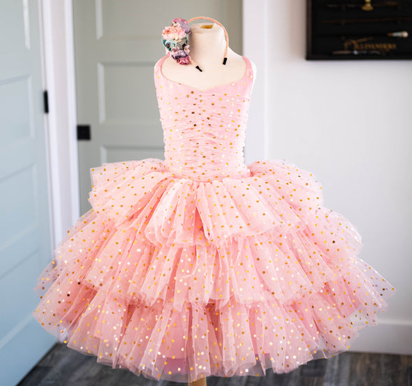RESERVED for Little Dreamers INSIDERS: Traveling Rental Dress: The "Dotty" Gown: Size 12: fits sizes 8-petite 16