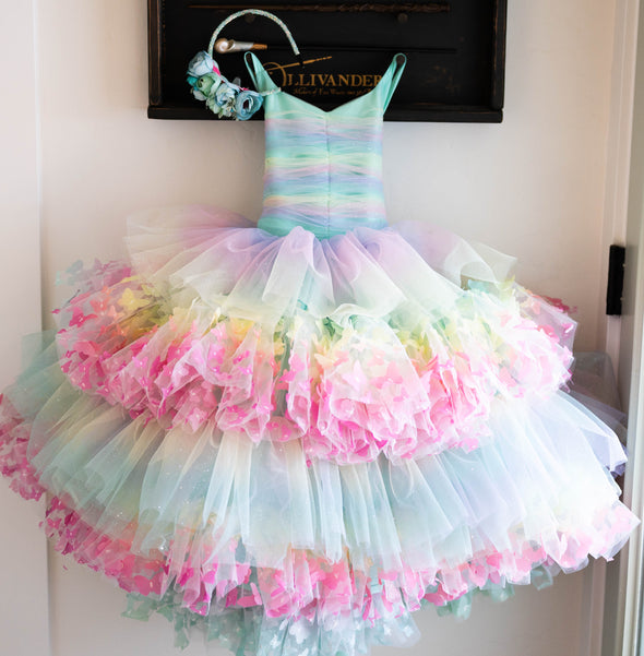 RESERVED for Little Dreamers INSIDERS: Traveling Rental Dress: Dream in Rainbows Gown: Size 8, fits 6-10+
