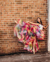 RESERVED for Little Dreamers INSIDERS: Traveling Rental Dress: "Raining Rainbows": High-Low: Size 16, fits youth 10-Adult M/L